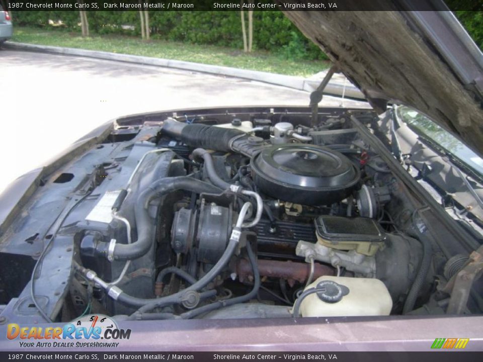 1987 Chevrolet Monte Carlo SS Dark Maroon Metallic / Maroon Photo #12
