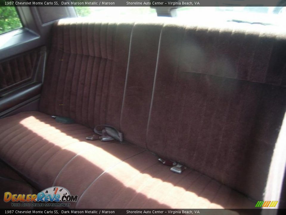 1987 Chevrolet Monte Carlo SS Dark Maroon Metallic / Maroon Photo #13
