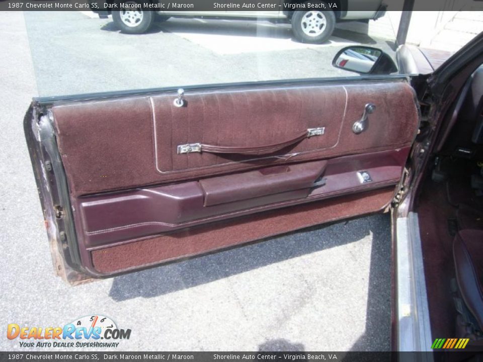 1987 Chevrolet Monte Carlo SS Dark Maroon Metallic / Maroon Photo #14