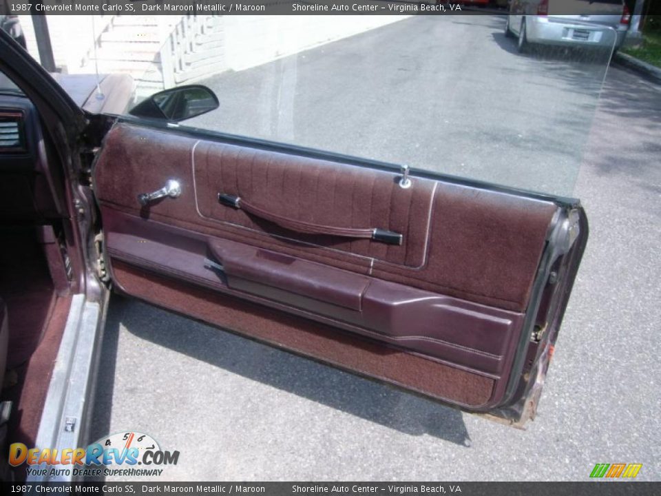 1987 Chevrolet Monte Carlo SS Dark Maroon Metallic / Maroon Photo #15