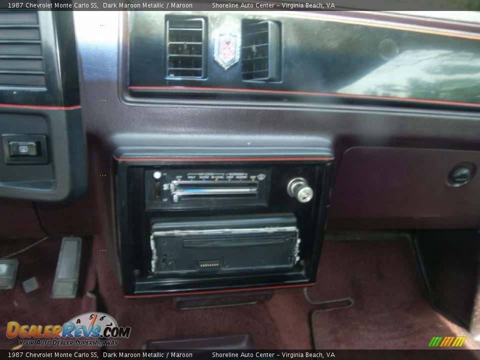 1987 Chevrolet Monte Carlo SS Dark Maroon Metallic / Maroon Photo #18