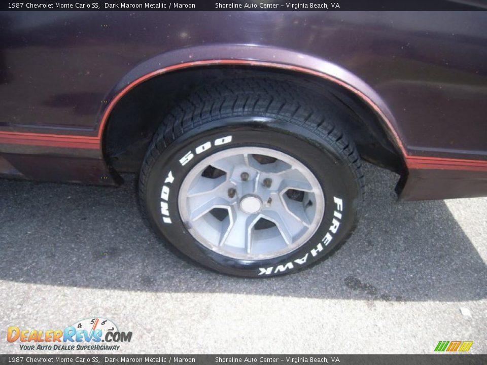 1987 Chevrolet Monte Carlo SS Dark Maroon Metallic / Maroon Photo #21
