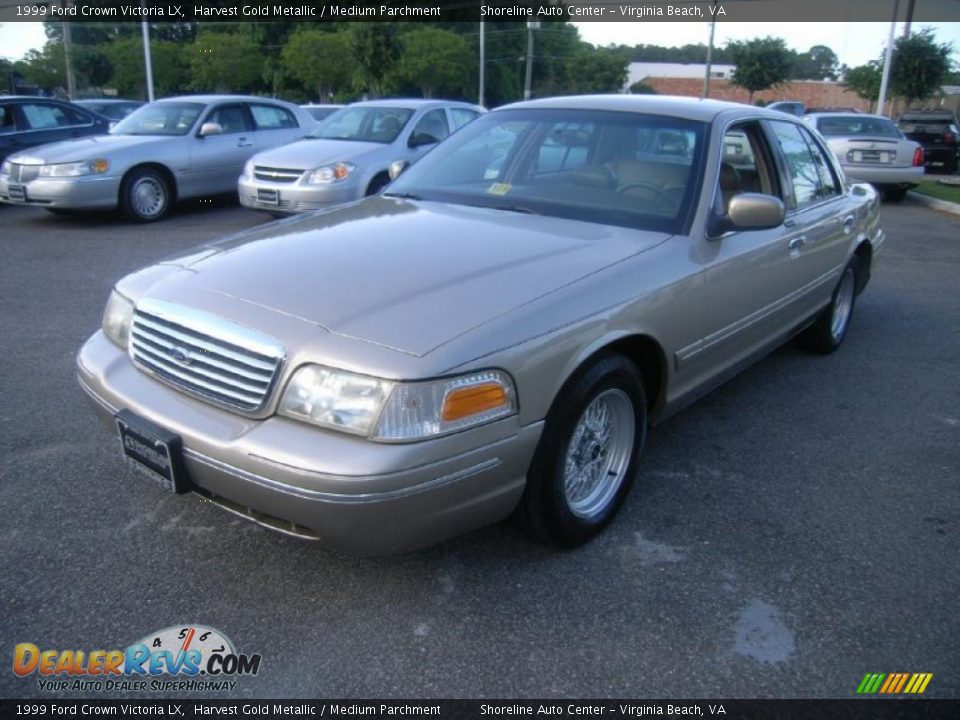 1999 Ford Crown Victoria LX Harvest Gold Metallic / Medium Parchment Photo #1