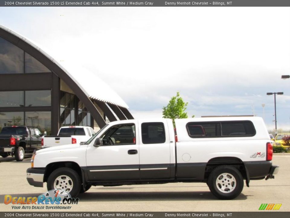 2004 Chevrolet Silverado 1500 LS Extended Cab 4x4 Summit White / Medium Gray Photo #1