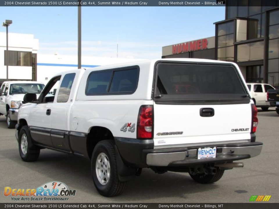 2004 Chevrolet Silverado 1500 LS Extended Cab 4x4 Summit White / Medium Gray Photo #3