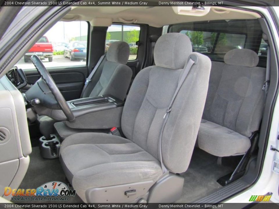 2004 Chevrolet Silverado 1500 LS Extended Cab 4x4 Summit White / Medium Gray Photo #4