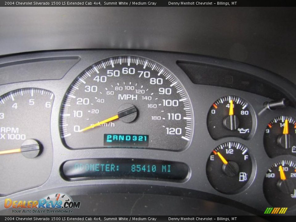 2004 Chevrolet Silverado 1500 LS Extended Cab 4x4 Summit White / Medium Gray Photo #7