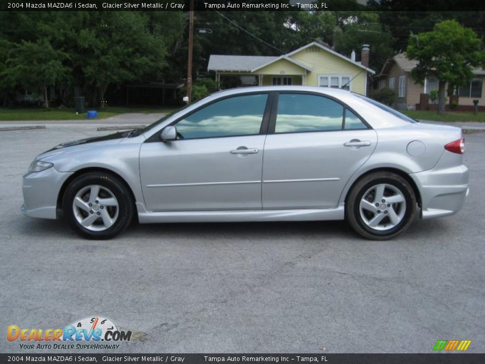 2004 Mazda MAZDA6 i Sedan Glacier Silver Metallic / Gray Photo #8