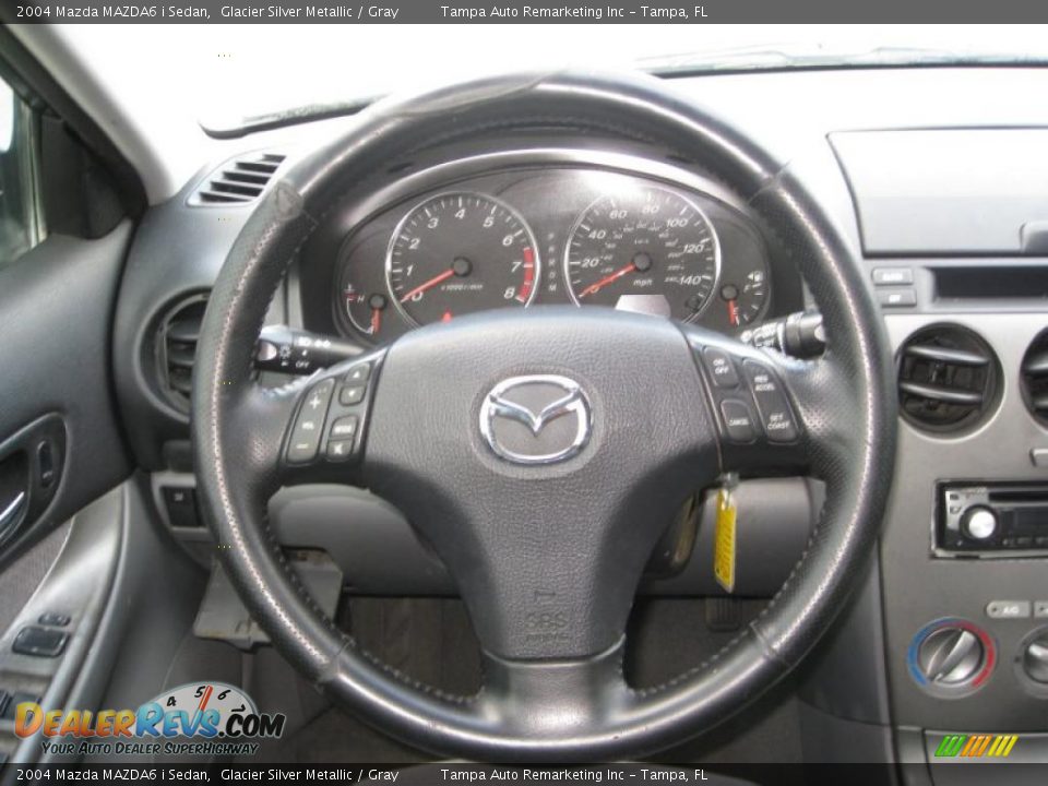 2004 Mazda MAZDA6 i Sedan Glacier Silver Metallic / Gray Photo #28