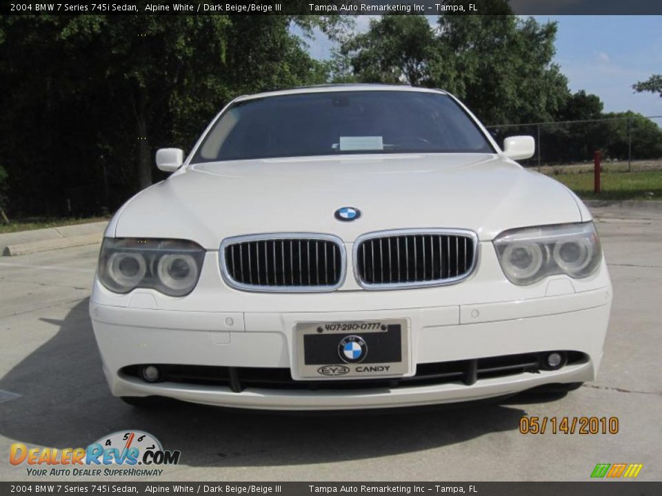 2004 BMW 7 Series 745i Sedan Alpine White / Dark Beige/Beige III Photo #1