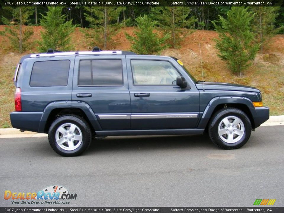 2007 Jeep Commander Limited 4x4 Steel Blue Metallic / Dark Slate Gray/Light Graystone Photo #4