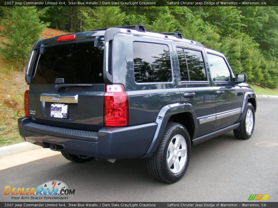 2007 Jeep Commander Limited 4x4 Steel Blue Metallic / Dark Slate Gray/Light Graystone Photo #5