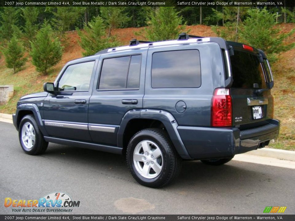 2007 Jeep Commander Limited 4x4 Steel Blue Metallic / Dark Slate Gray/Light Graystone Photo #7