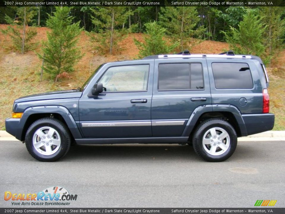 2007 Jeep Commander Limited 4x4 Steel Blue Metallic / Dark Slate Gray/Light Graystone Photo #8