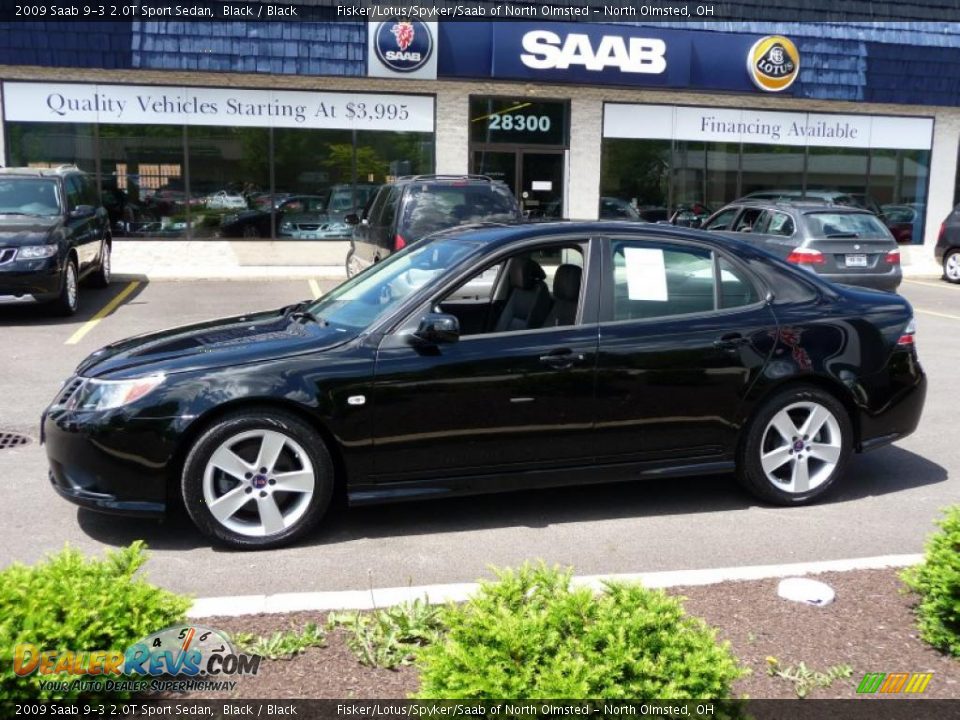 2009 Saab 9-3 2.0T Sport Sedan Black / Black Photo #2