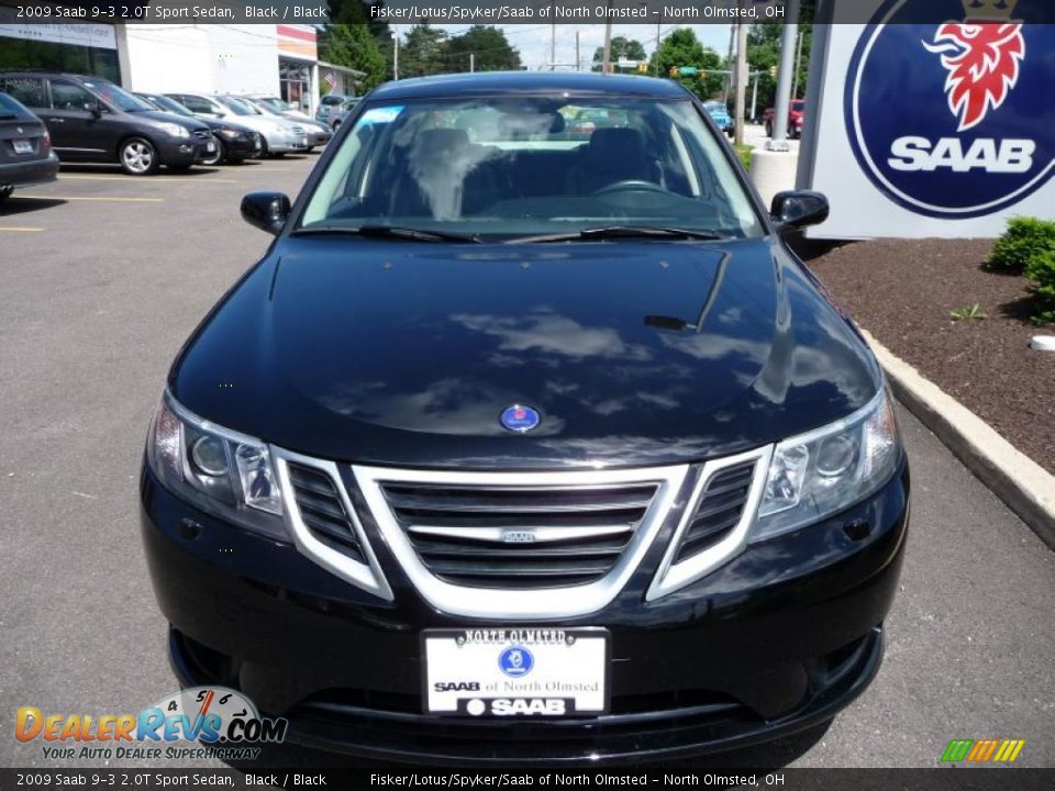 2009 Saab 9-3 2.0T Sport Sedan Black / Black Photo #3