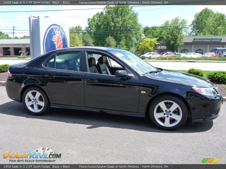 2009 Saab 9-3 2.0T Sport Sedan Black / Black Photo #4