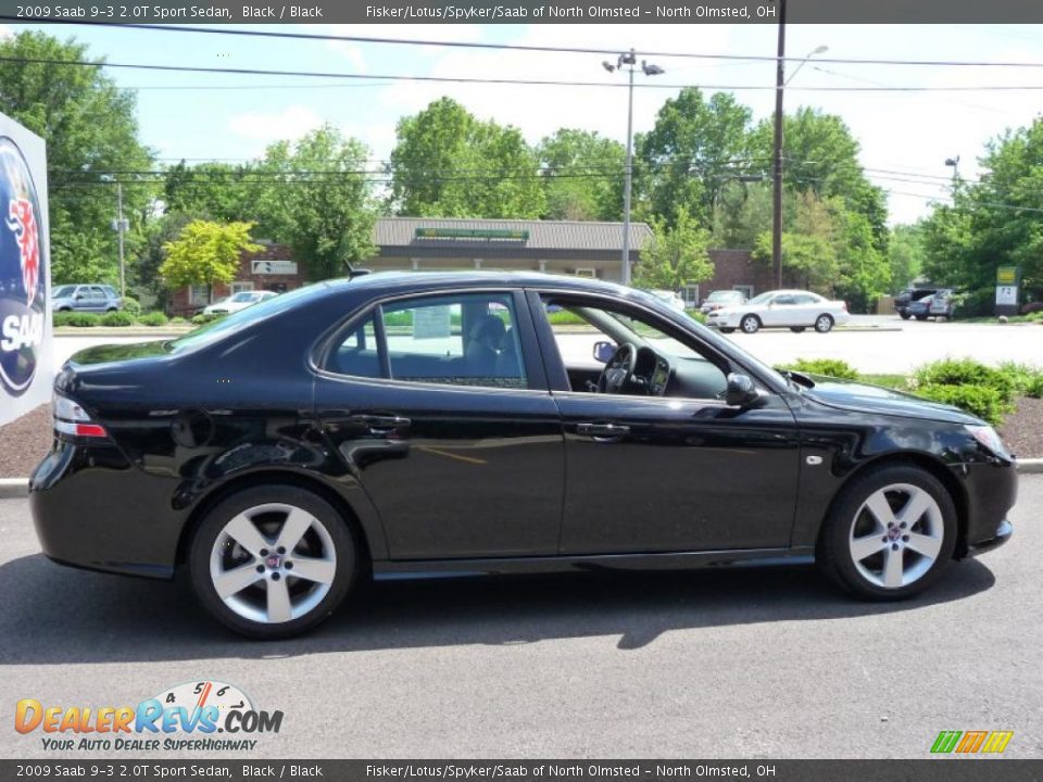 2009 Saab 9-3 2.0T Sport Sedan Black / Black Photo #6