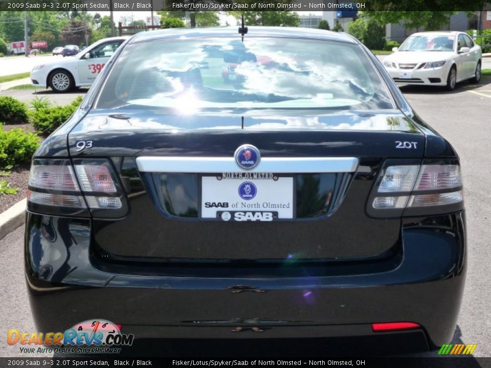 2009 Saab 9-3 2.0T Sport Sedan Black / Black Photo #7