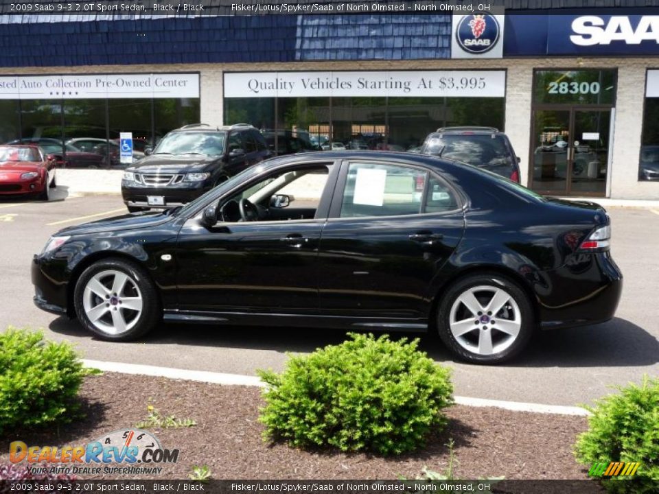 2009 Saab 9-3 2.0T Sport Sedan Black / Black Photo #8