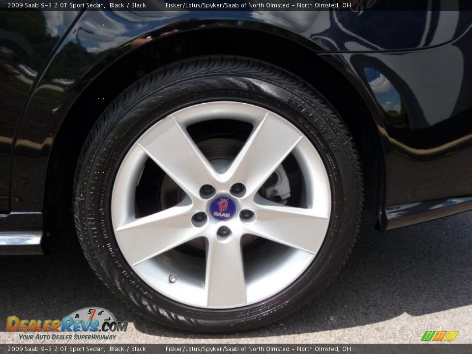 2009 Saab 9-3 2.0T Sport Sedan Black / Black Photo #25