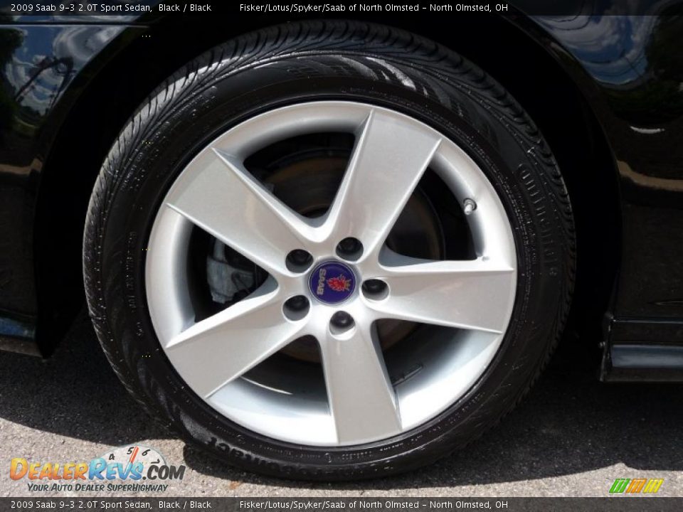 2009 Saab 9-3 2.0T Sport Sedan Black / Black Photo #26