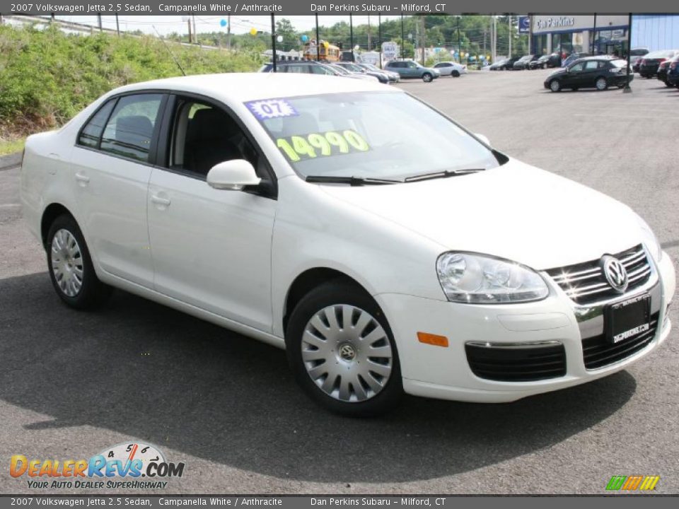 2007 Volkswagen Jetta 2.5 Sedan Campanella White / Anthracite Photo #3