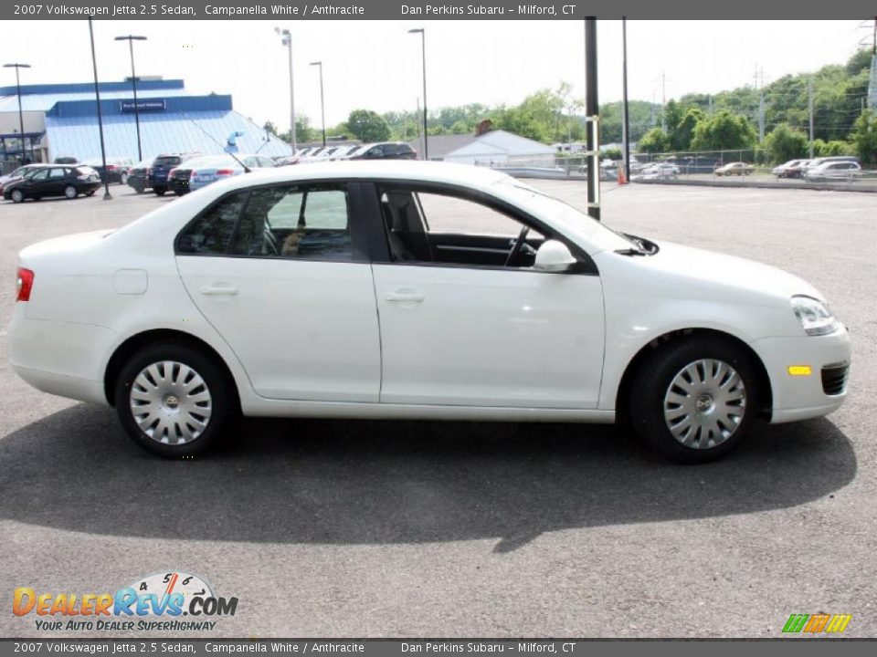 2007 Volkswagen Jetta 2.5 Sedan Campanella White / Anthracite Photo #4