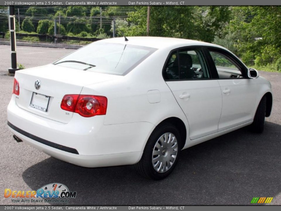 2007 Volkswagen Jetta 2.5 Sedan Campanella White / Anthracite Photo #5