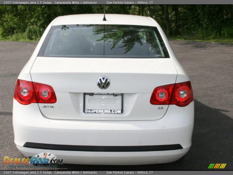 2007 Volkswagen Jetta 2.5 Sedan Campanella White / Anthracite Photo #6