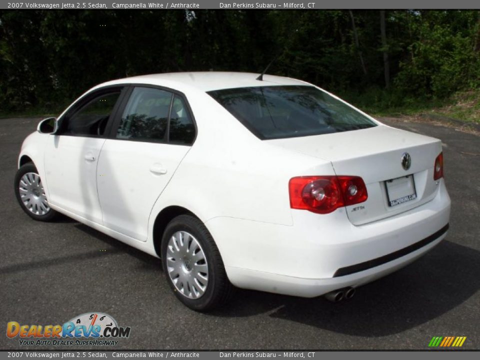 2007 Volkswagen Jetta 2.5 Sedan Campanella White / Anthracite Photo #8