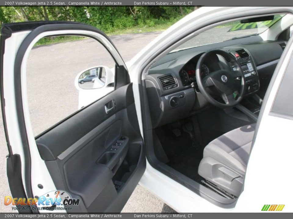 2007 Volkswagen Jetta 2.5 Sedan Campanella White / Anthracite Photo #10