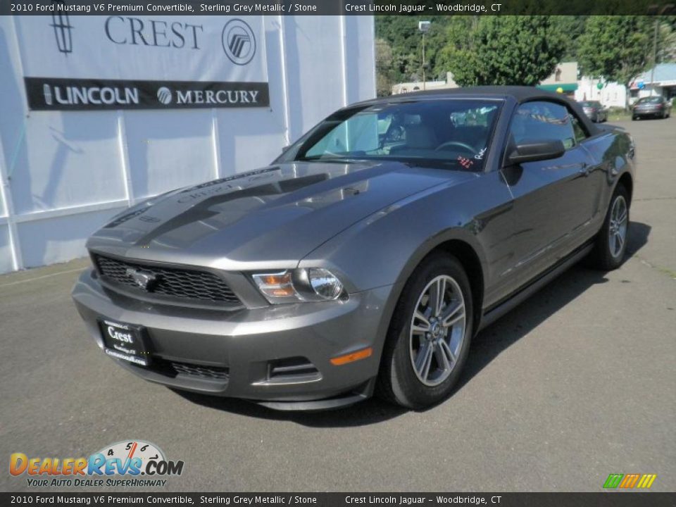 2010 Ford Mustang V6 Premium Convertible Sterling Grey Metallic / Stone Photo #1