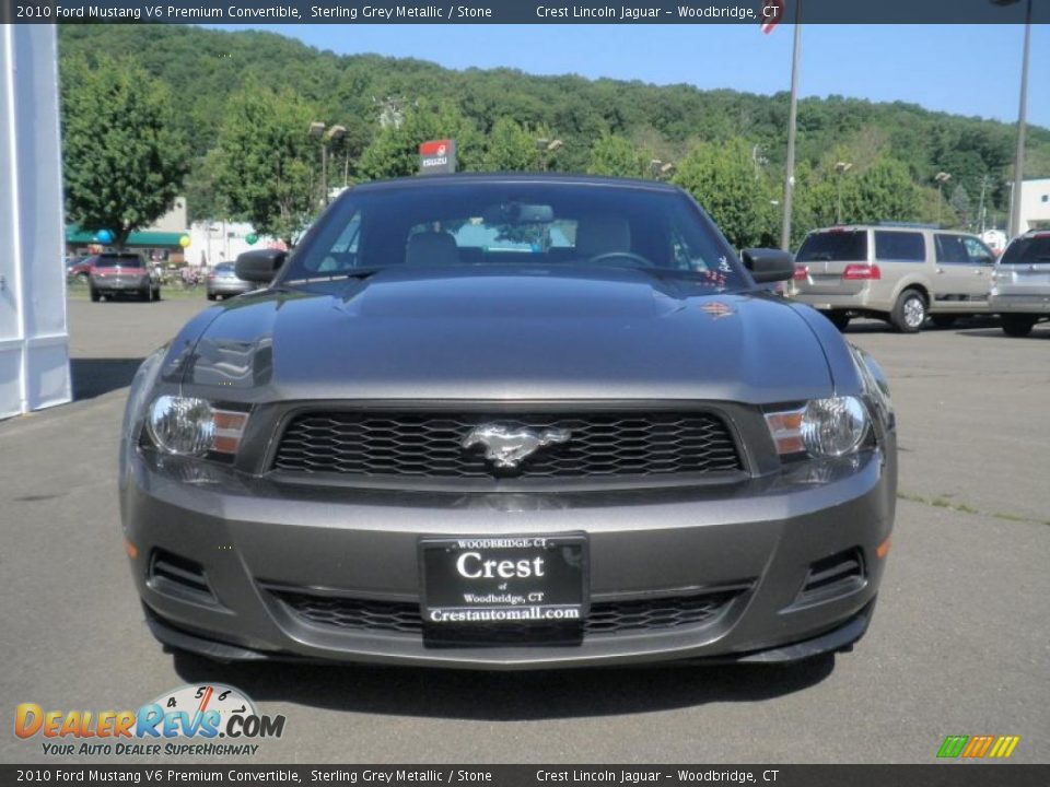 2010 Ford Mustang V6 Premium Convertible Sterling Grey Metallic / Stone Photo #2
