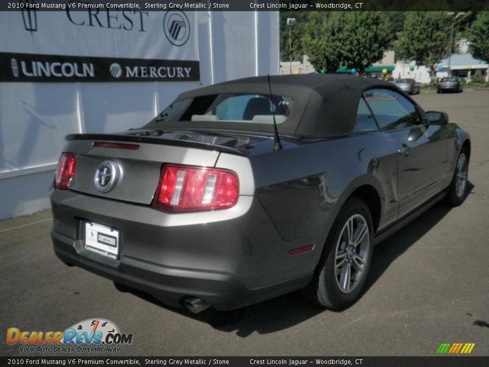 2010 Ford Mustang V6 Premium Convertible Sterling Grey Metallic / Stone Photo #4