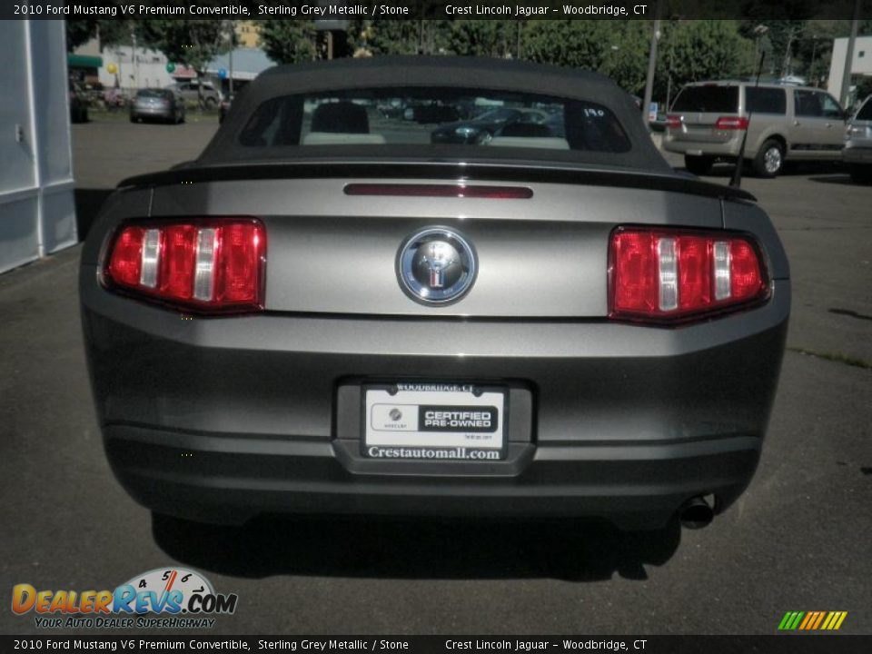 2010 Ford Mustang V6 Premium Convertible Sterling Grey Metallic / Stone Photo #5