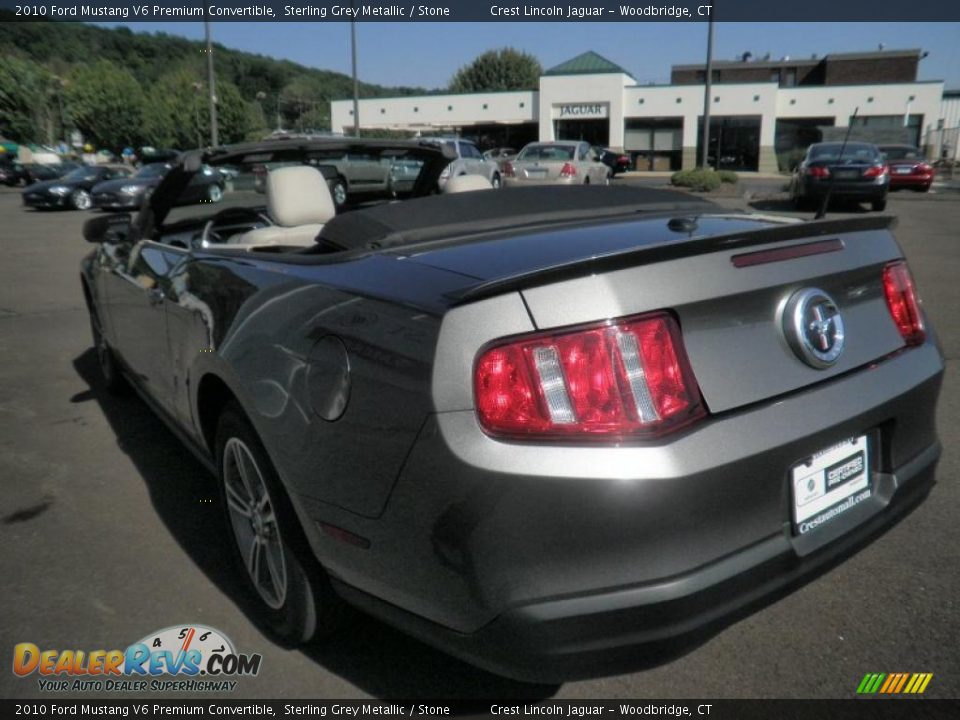 2010 Ford Mustang V6 Premium Convertible Sterling Grey Metallic / Stone Photo #6