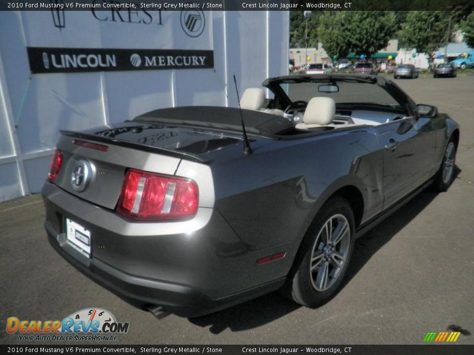 2010 Ford Mustang V6 Premium Convertible Sterling Grey Metallic / Stone Photo #7