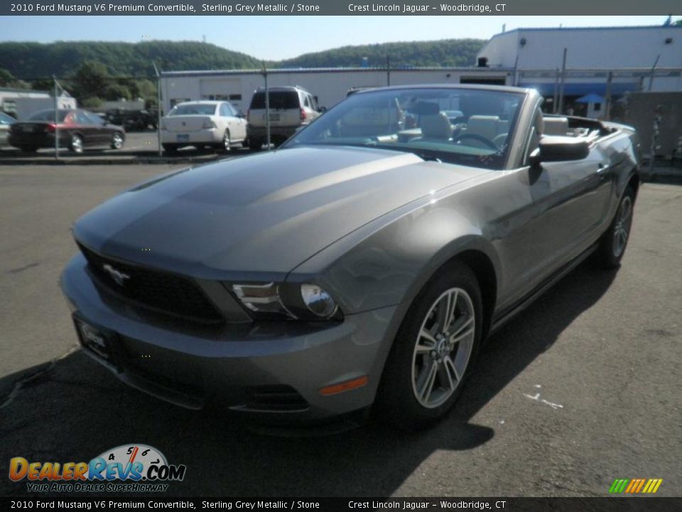 2010 Ford Mustang V6 Premium Convertible Sterling Grey Metallic / Stone Photo #9