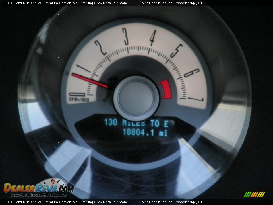 2010 Ford Mustang V6 Premium Convertible Sterling Grey Metallic / Stone Photo #11