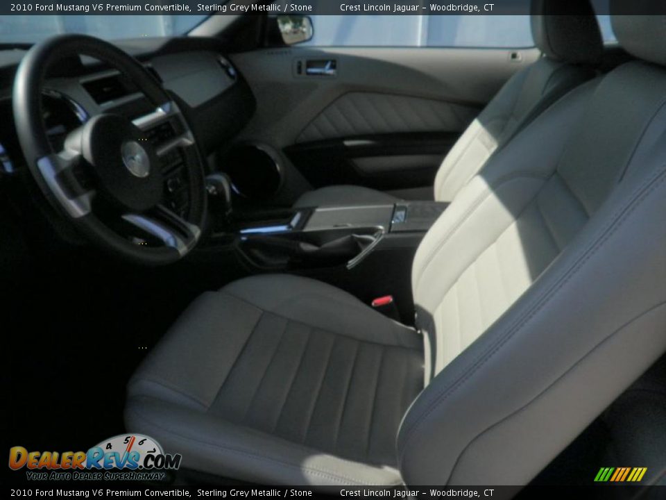 2010 Ford Mustang V6 Premium Convertible Sterling Grey Metallic / Stone Photo #12
