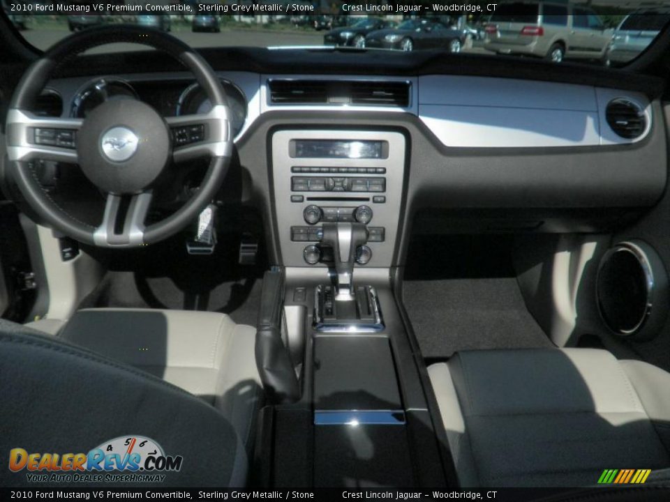 2010 Ford Mustang V6 Premium Convertible Sterling Grey Metallic / Stone Photo #13