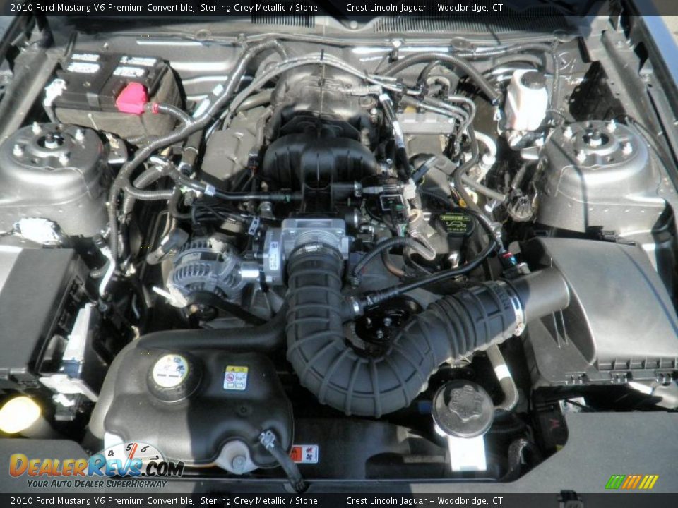 2010 Ford Mustang V6 Premium Convertible Sterling Grey Metallic / Stone Photo #14
