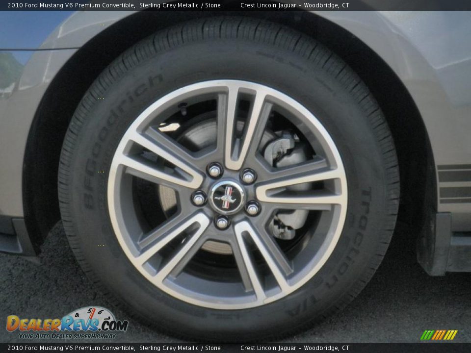 2010 Ford Mustang V6 Premium Convertible Sterling Grey Metallic / Stone Photo #15