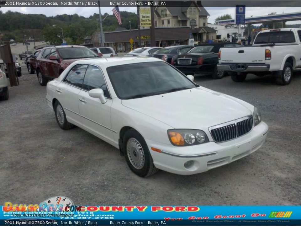 2001 Hyundai XG300 Sedan Nordic White / Black Photo #18