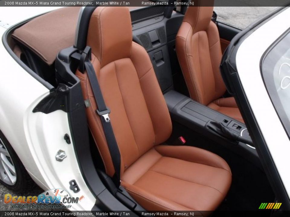 2008 Mazda MX-5 Miata Grand Touring Roadster Marble White / Tan Photo #18