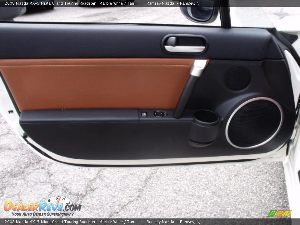 2008 Mazda MX-5 Miata Grand Touring Roadster Marble White / Tan Photo #20