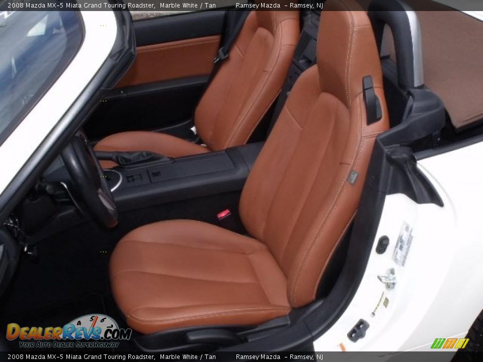 2008 Mazda MX-5 Miata Grand Touring Roadster Marble White / Tan Photo #21