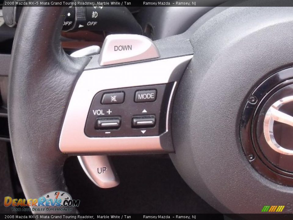 2008 Mazda MX-5 Miata Grand Touring Roadster Marble White / Tan Photo #23