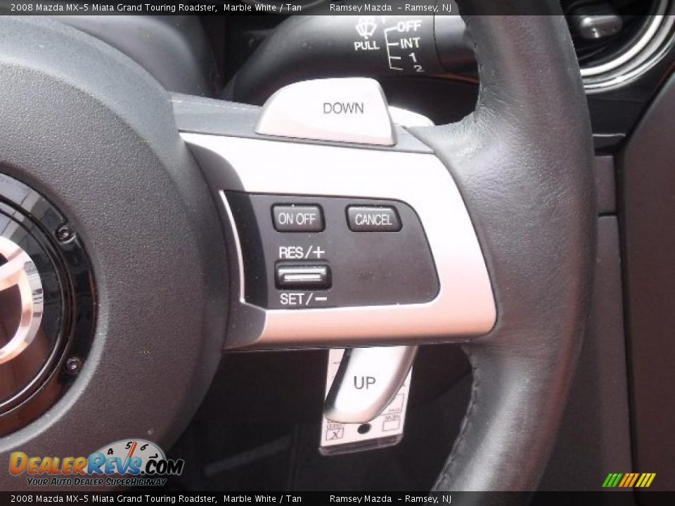 2008 Mazda MX-5 Miata Grand Touring Roadster Marble White / Tan Photo #24